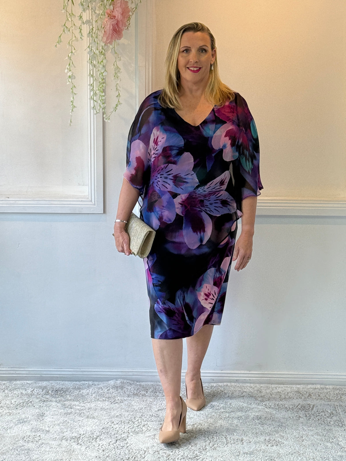 Wren Floral Purple Event Dress