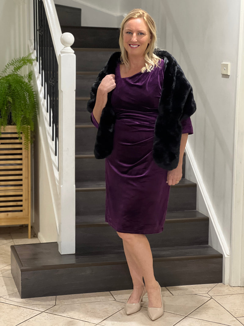 Icarus Purple Velvet Dress