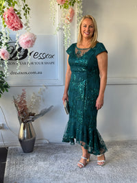 Ximena Sequin Evening Dress