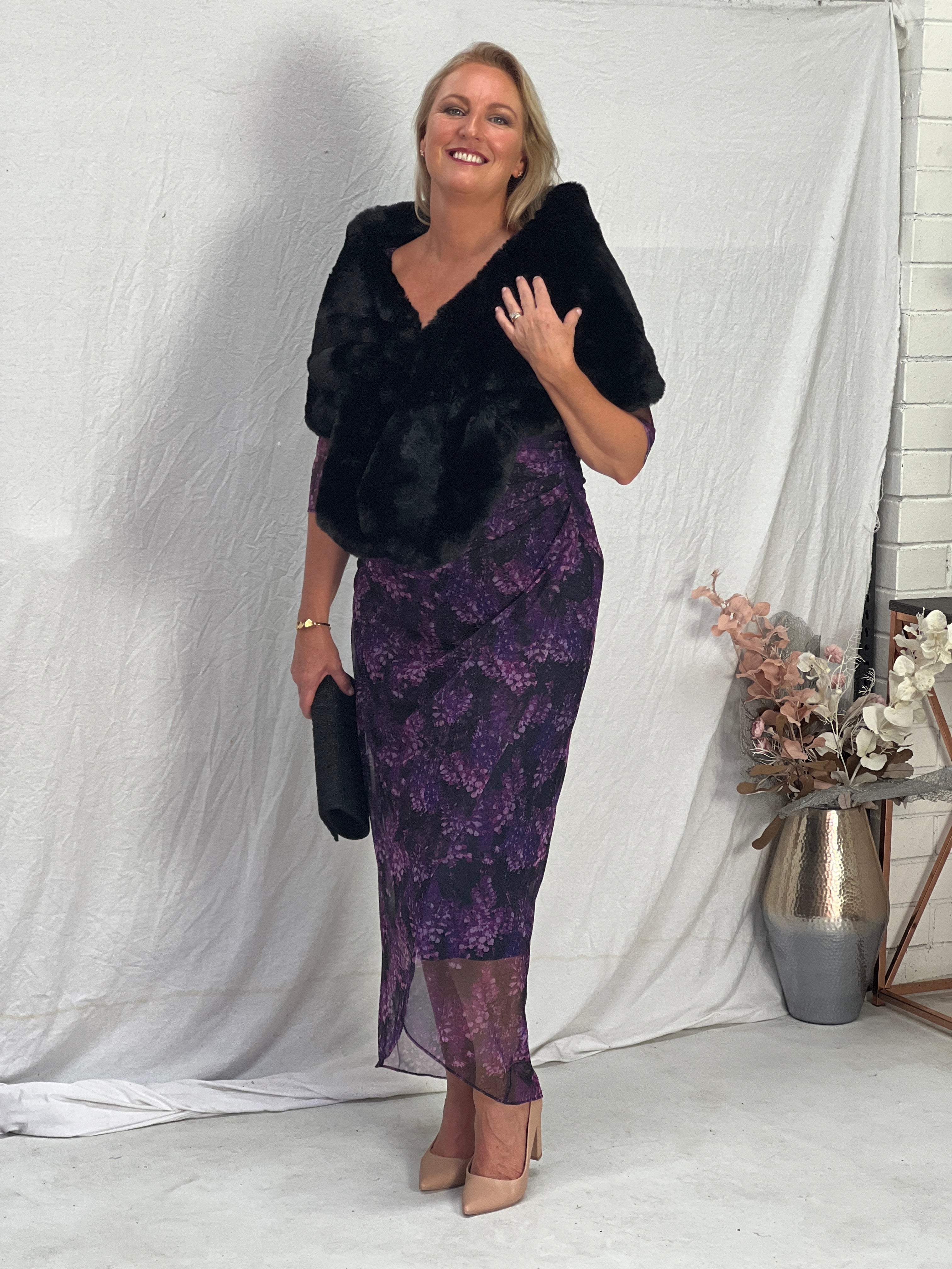 Yancy Purple Evening Dress Dressxox