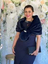 Yannis Faux Fur Shawl