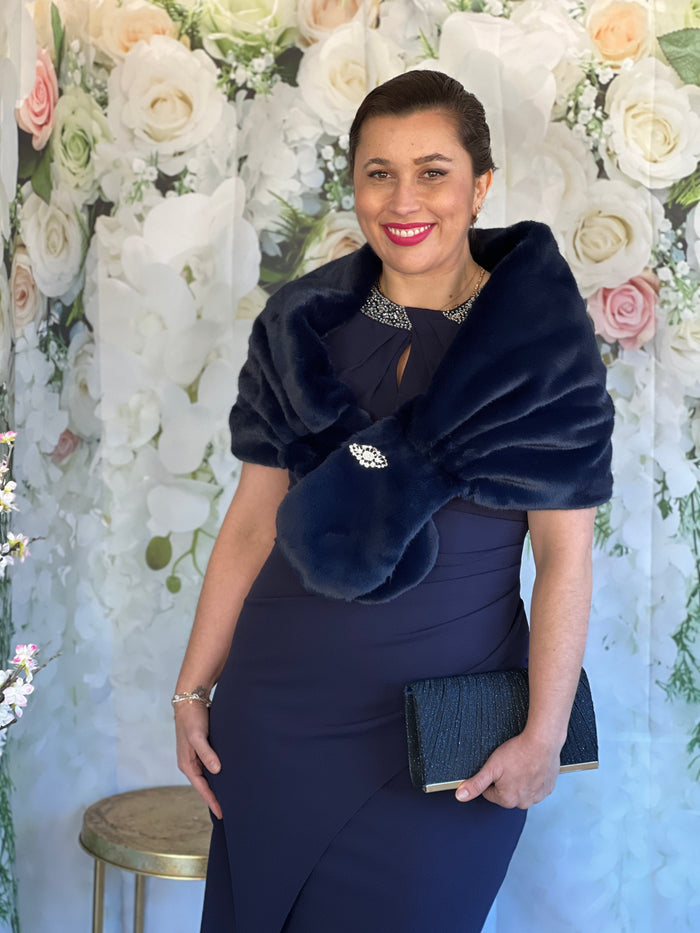 Yannis Faux Fur Shawl