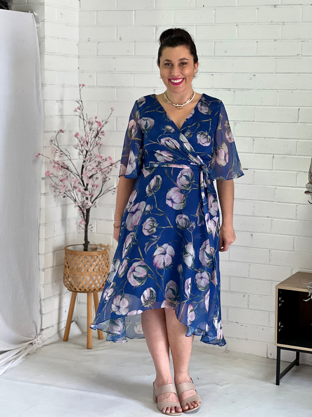 Ysabel Blue Floral Dress