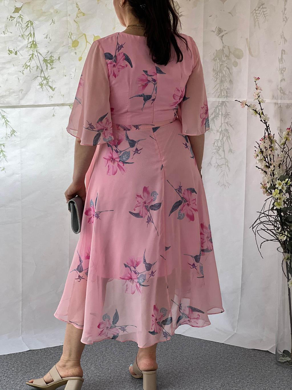 Ysabel Pink Floral Dress – Dressxox