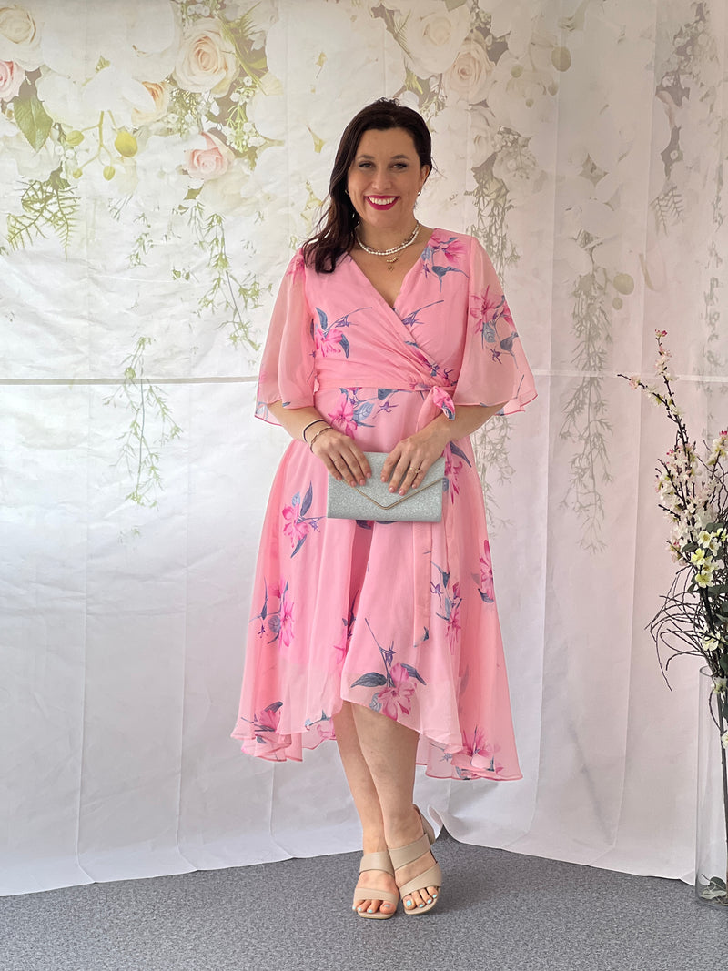 Ysabel Pink Floral Dress – Dressxox