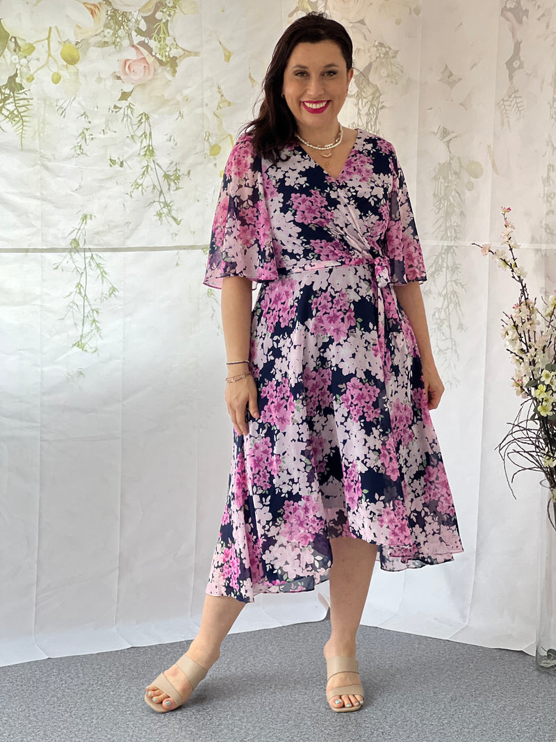 ysabel chiffon dress Ysabel Salmon Chiffon Dress