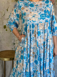 Yvette Sky Floral Dress