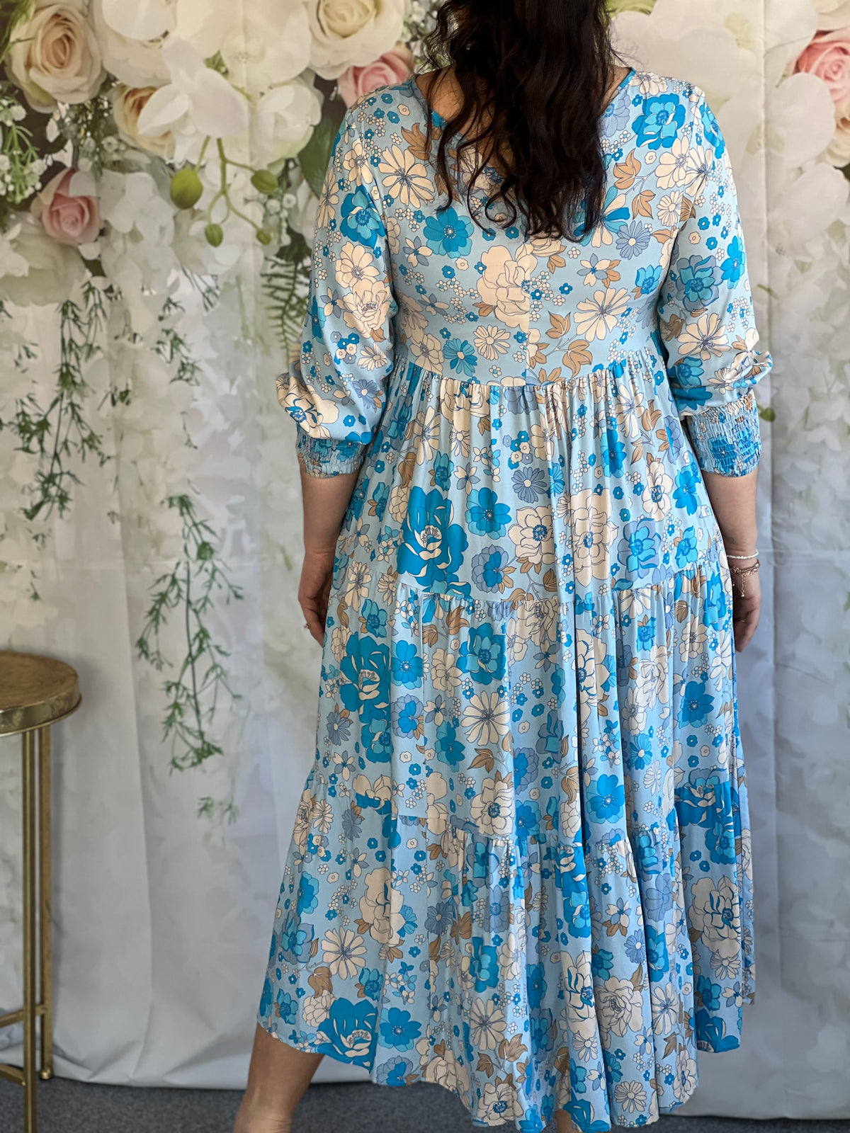 Yvette Sky Floral Dress