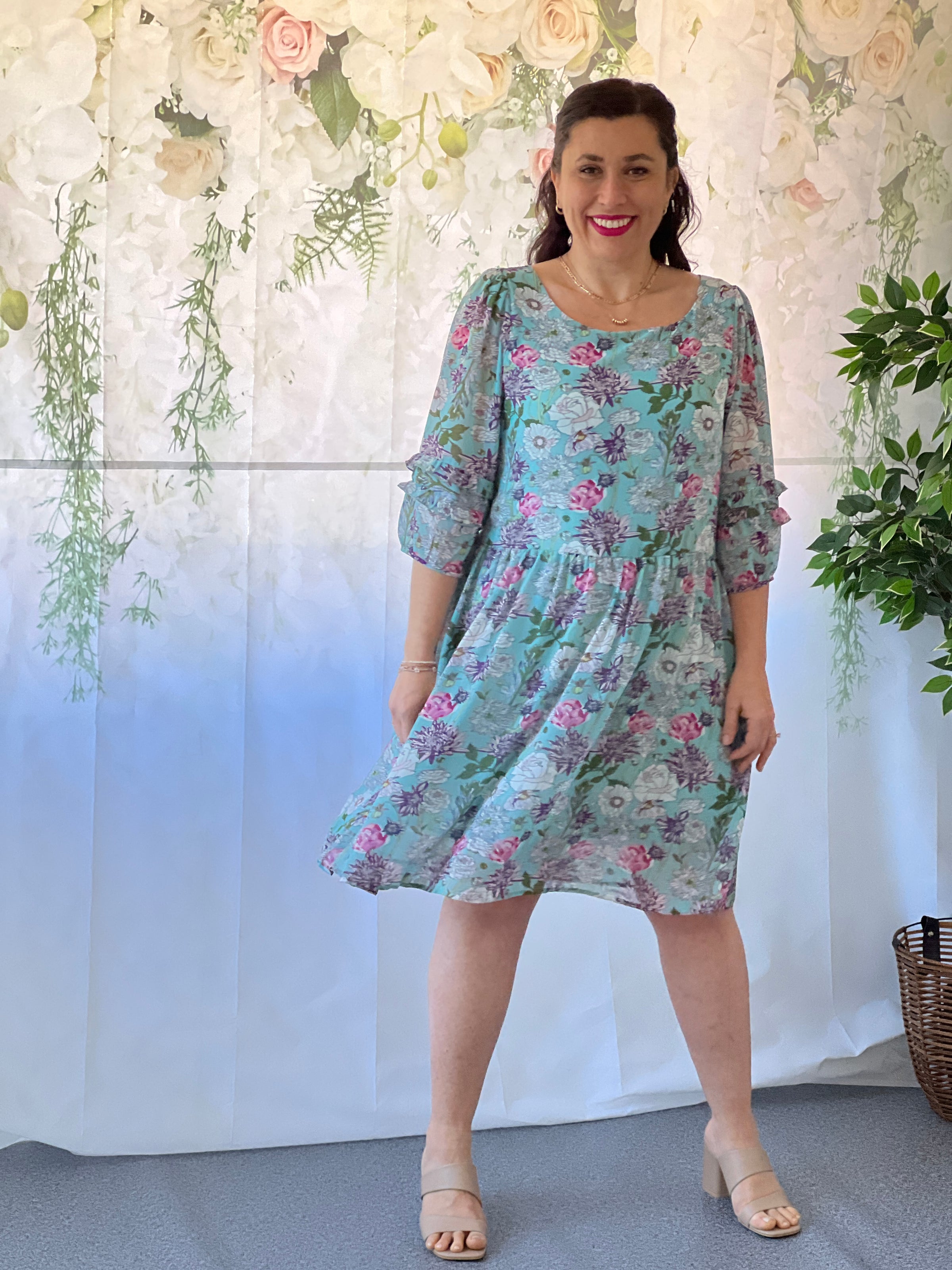 Yvonne Mint Floral Dress – Dressxox