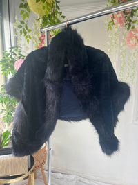 Zabel Faux Fur Shawl Cape