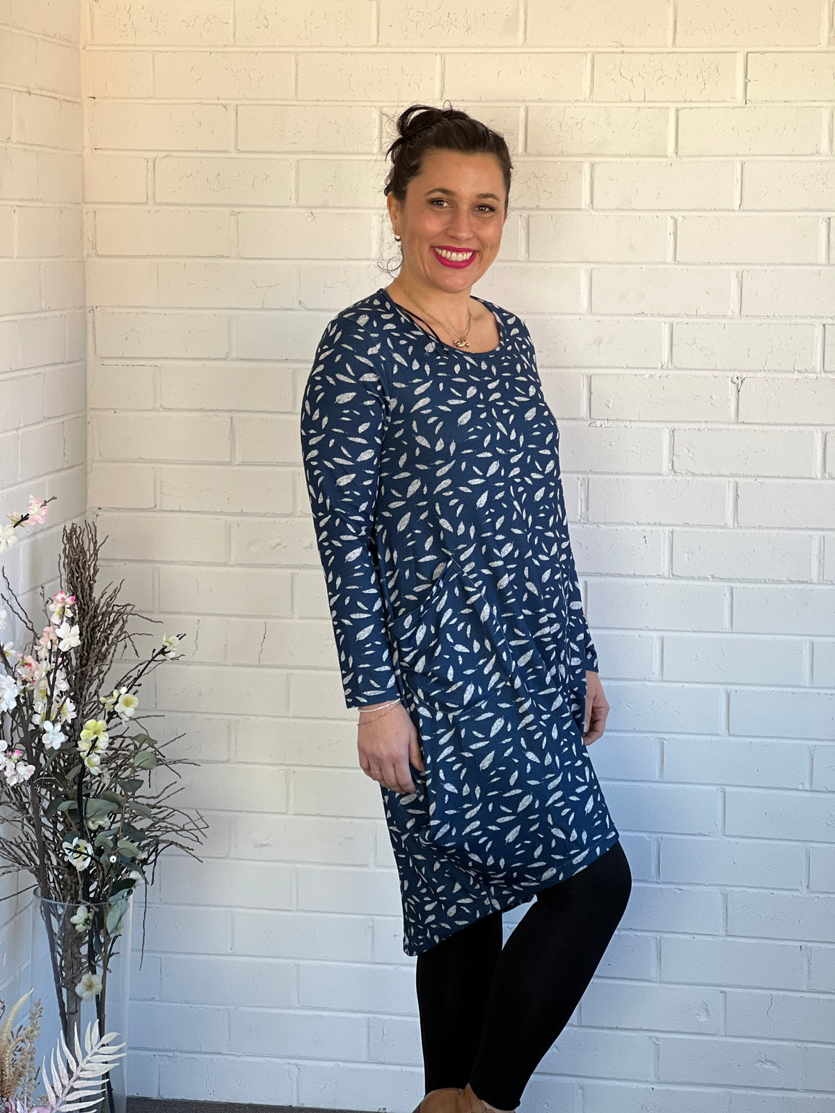 Zella Blue Knit Tunic