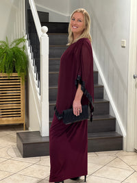 Zoe Burgundy Evening Top