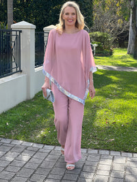 Faith Blush Chiffon Pants