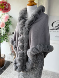 Betsy Faux Fur Evening Shawl