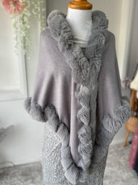Betsy Faux Fur Evening Shawl