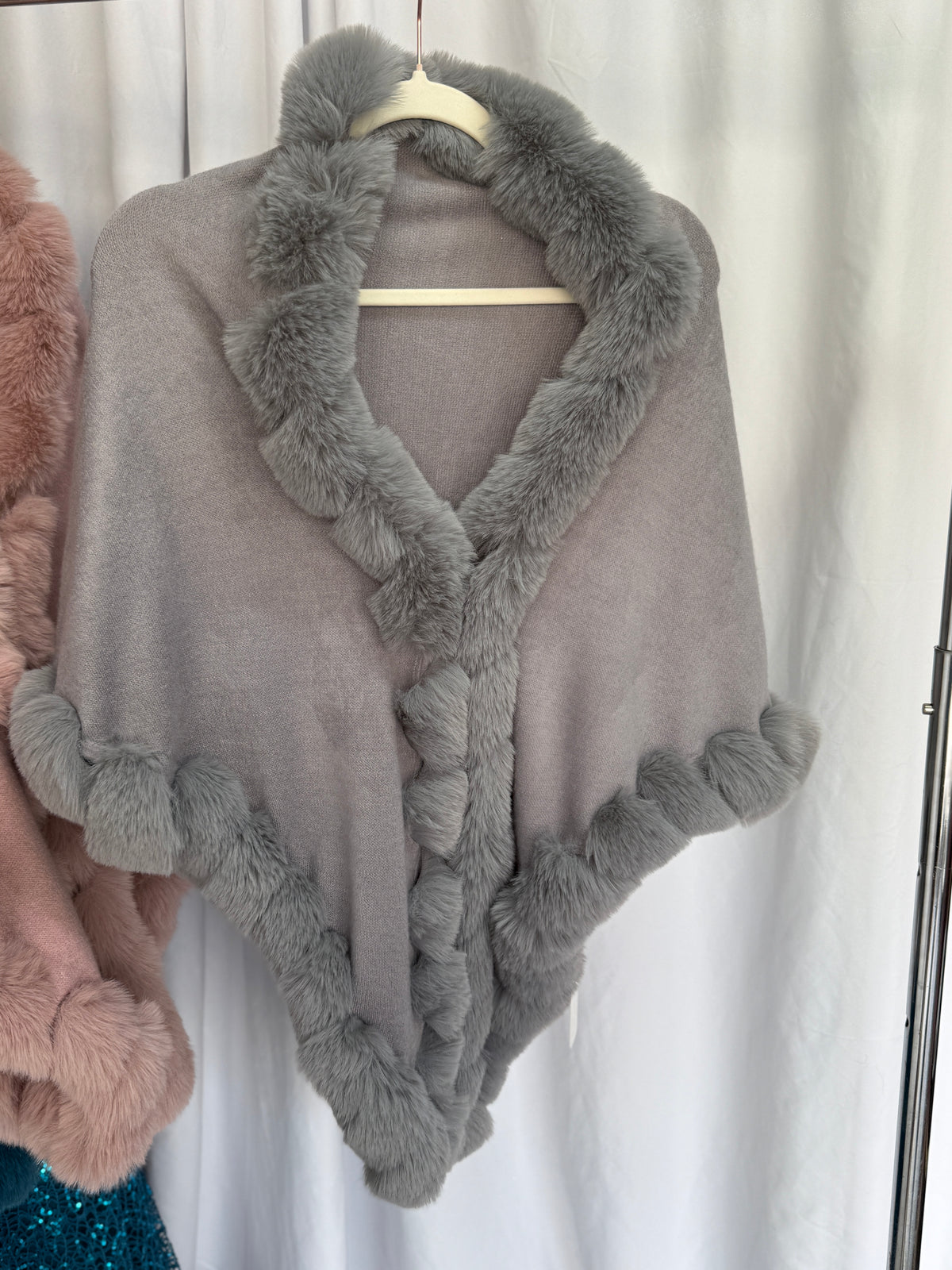 Betsy Faux Fur Evening Shawl