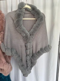 Betsy Faux Fur Evening Shawl
