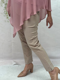 Kylie Beige Stretch Pants