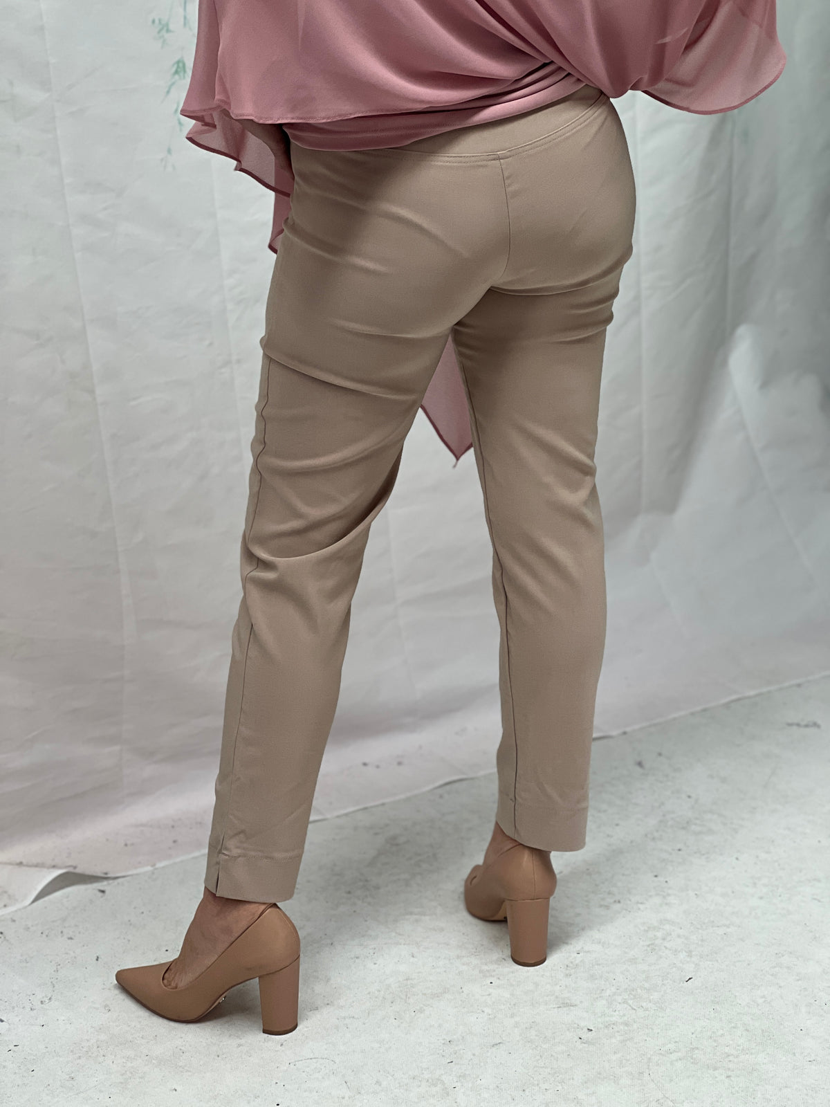 Kylie Beige Stretch Pants