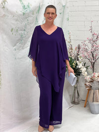 Faith Purple Chiffon Pants