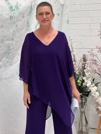 Nessa Purple Evening Top