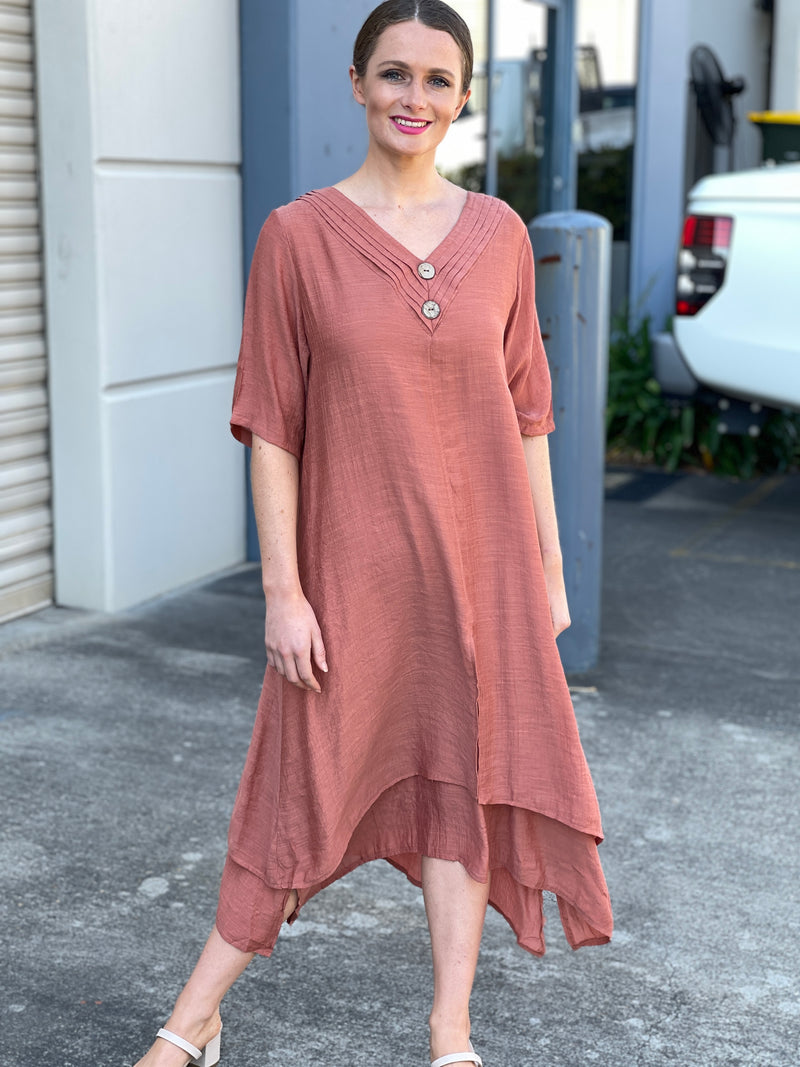 Oxley Rust Layering Dress