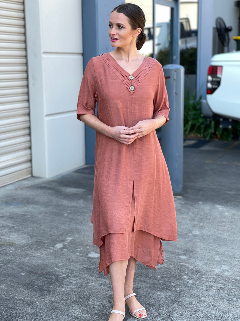 Oxley Rust Layering Dress
