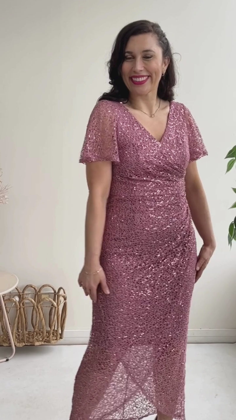 Alana Blush Sequin Gown