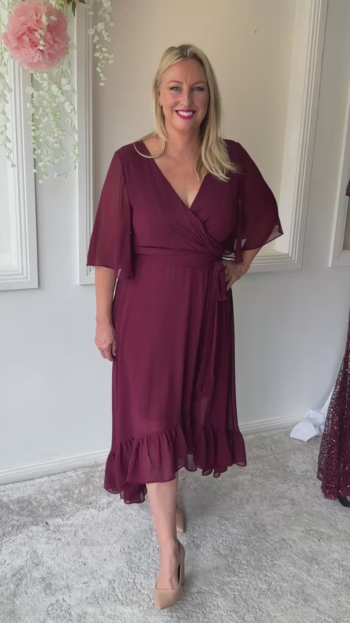 Lolita Burgundy Evening Dress