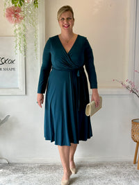 Winry Teal Jersey Dress