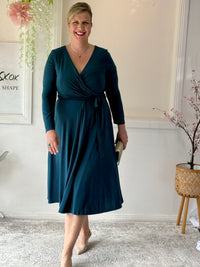 Winry Teal Jersey Dress