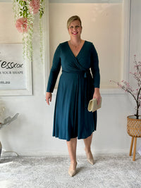 Winry Teal Jersey Dress