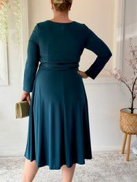 Winry Teal Jersey Dress