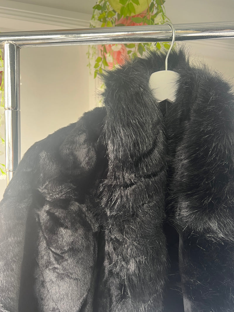 Zabel Faux Fur Shawl Cape