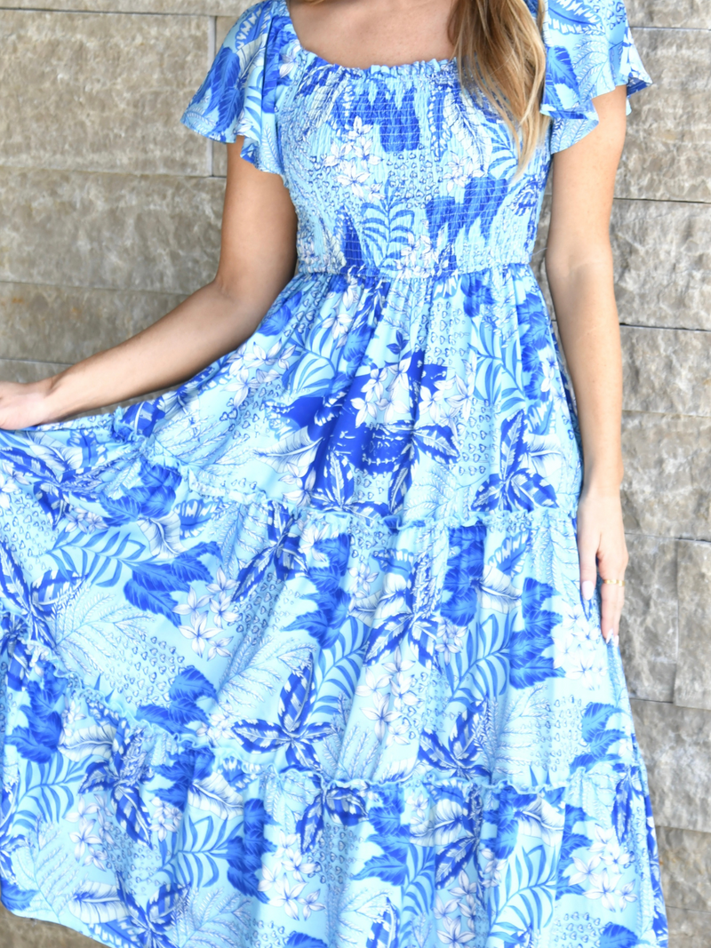 Maya Blue Floral Dress