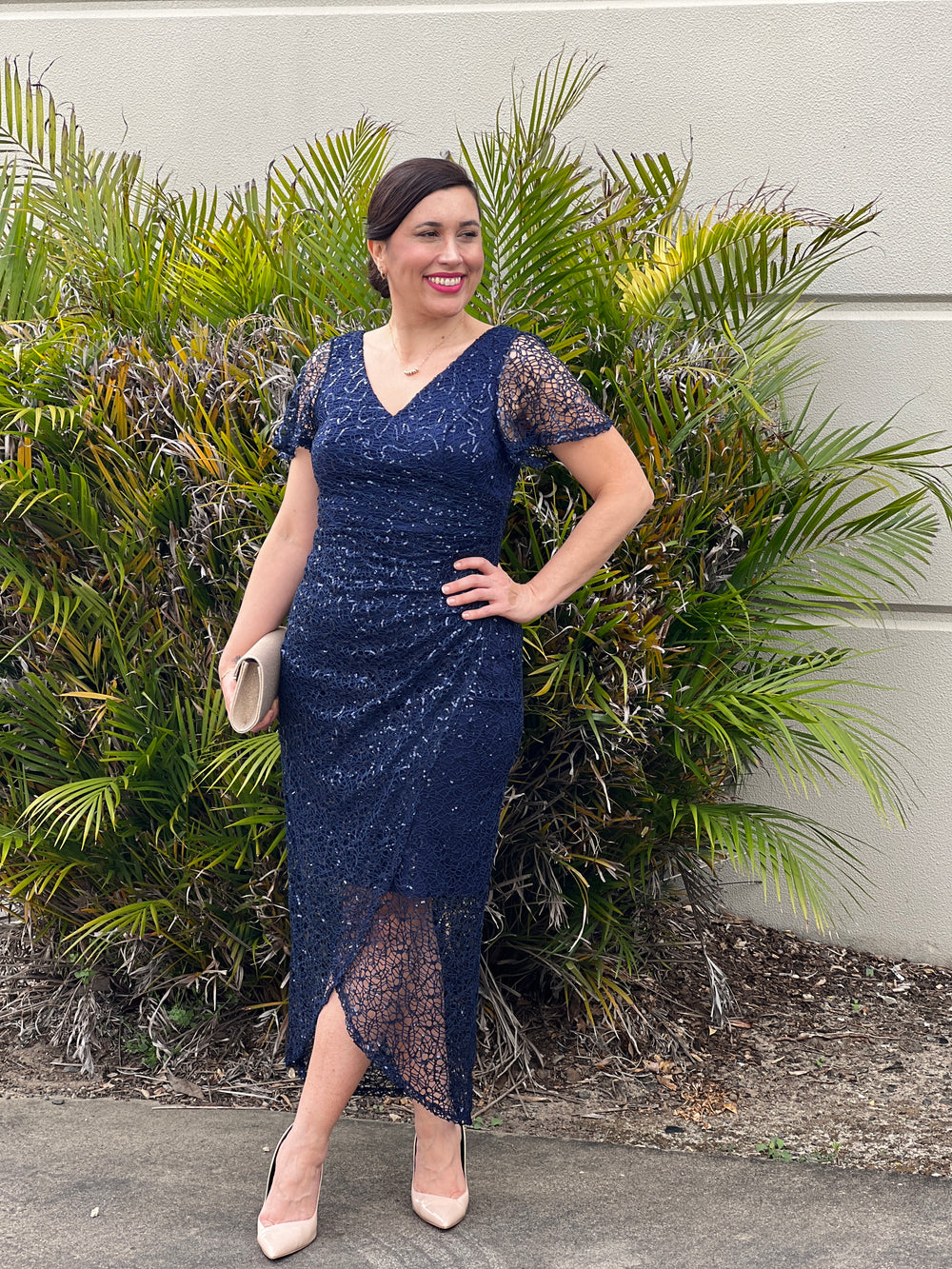 Alana Teal Sequin Gown