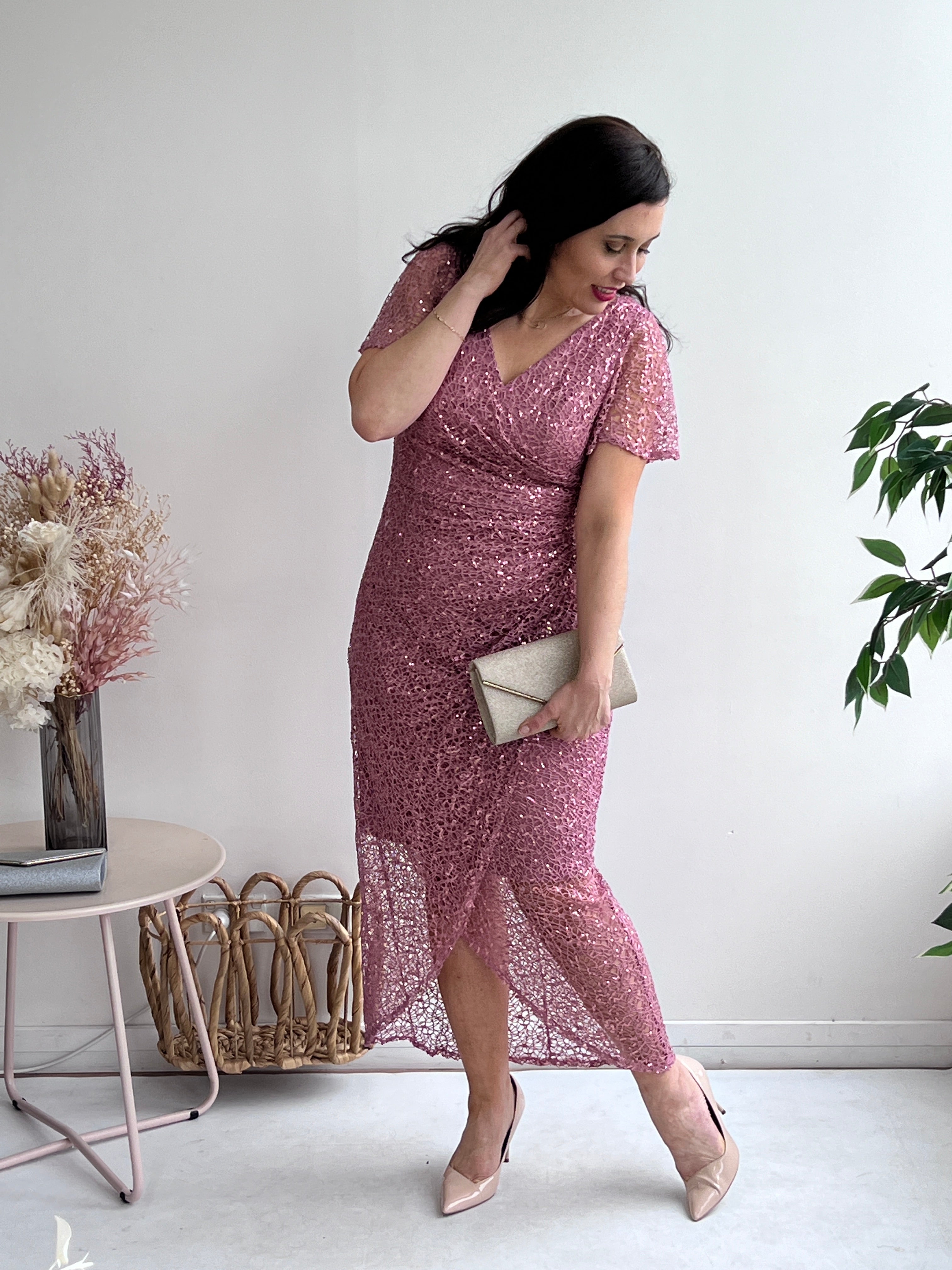 Blush sequins dress hotsell