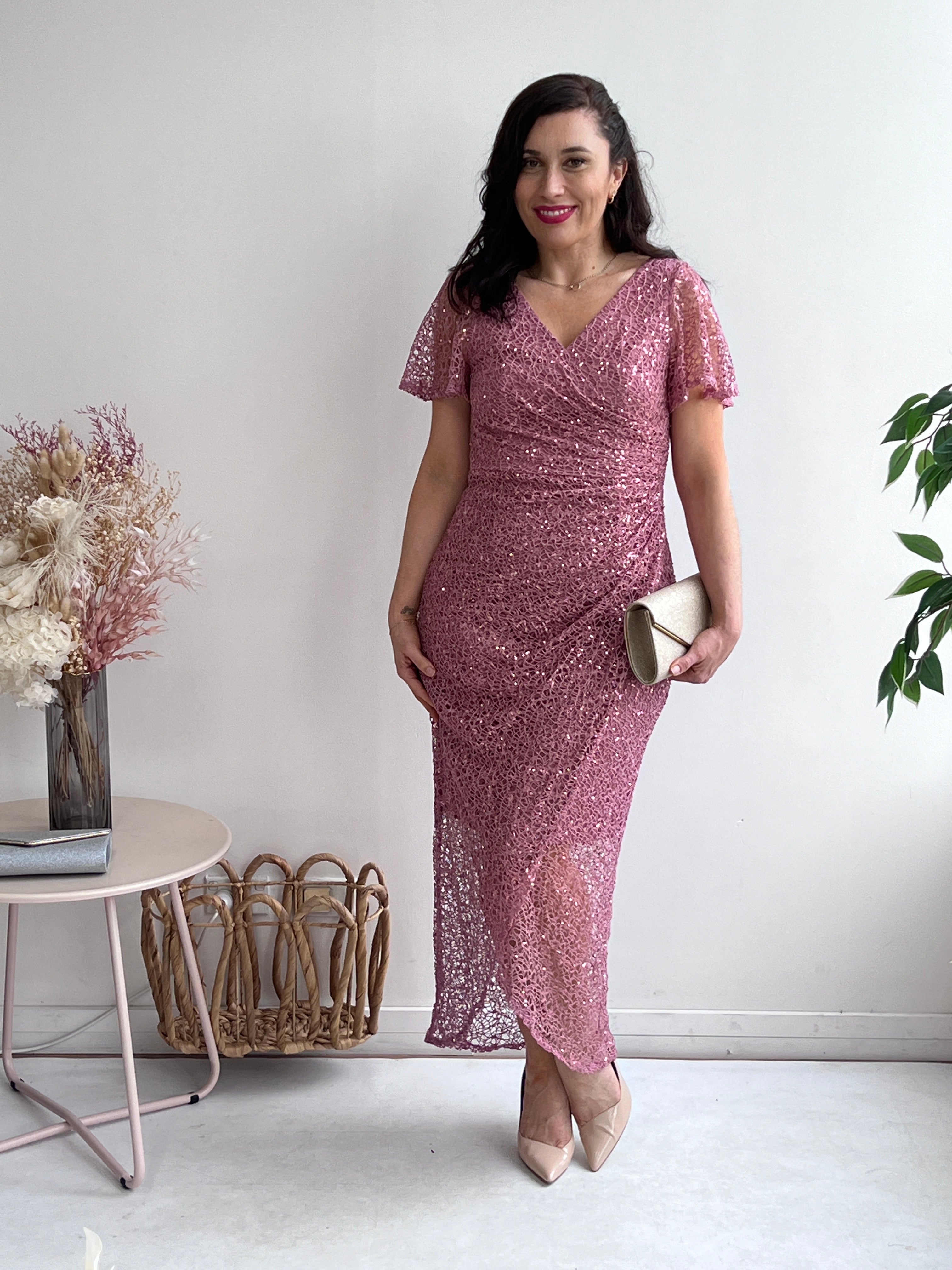 Blush sequin dresses best sale