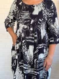 Bailee Navy Abstract Dress