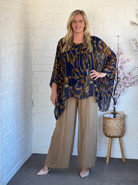 Brax Gold Geometrics Silk Top