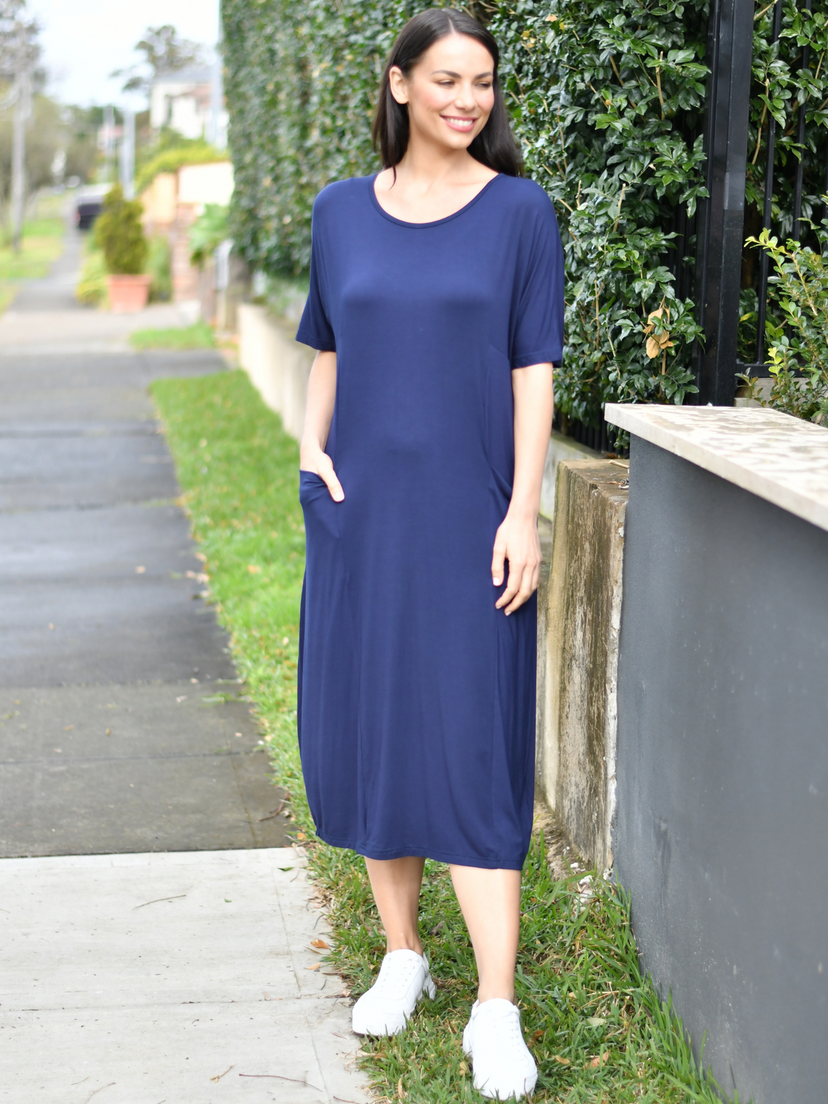 Wallala Navy Jersey Dress