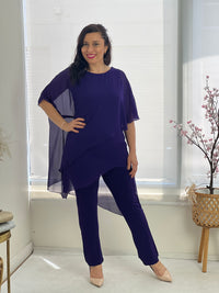 Cara Purple Elegant Jumpsuit