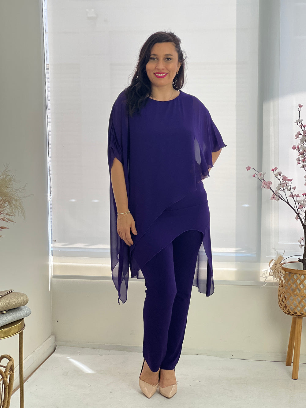 Cara Burgundy Elegant Jumpsuit main image 0