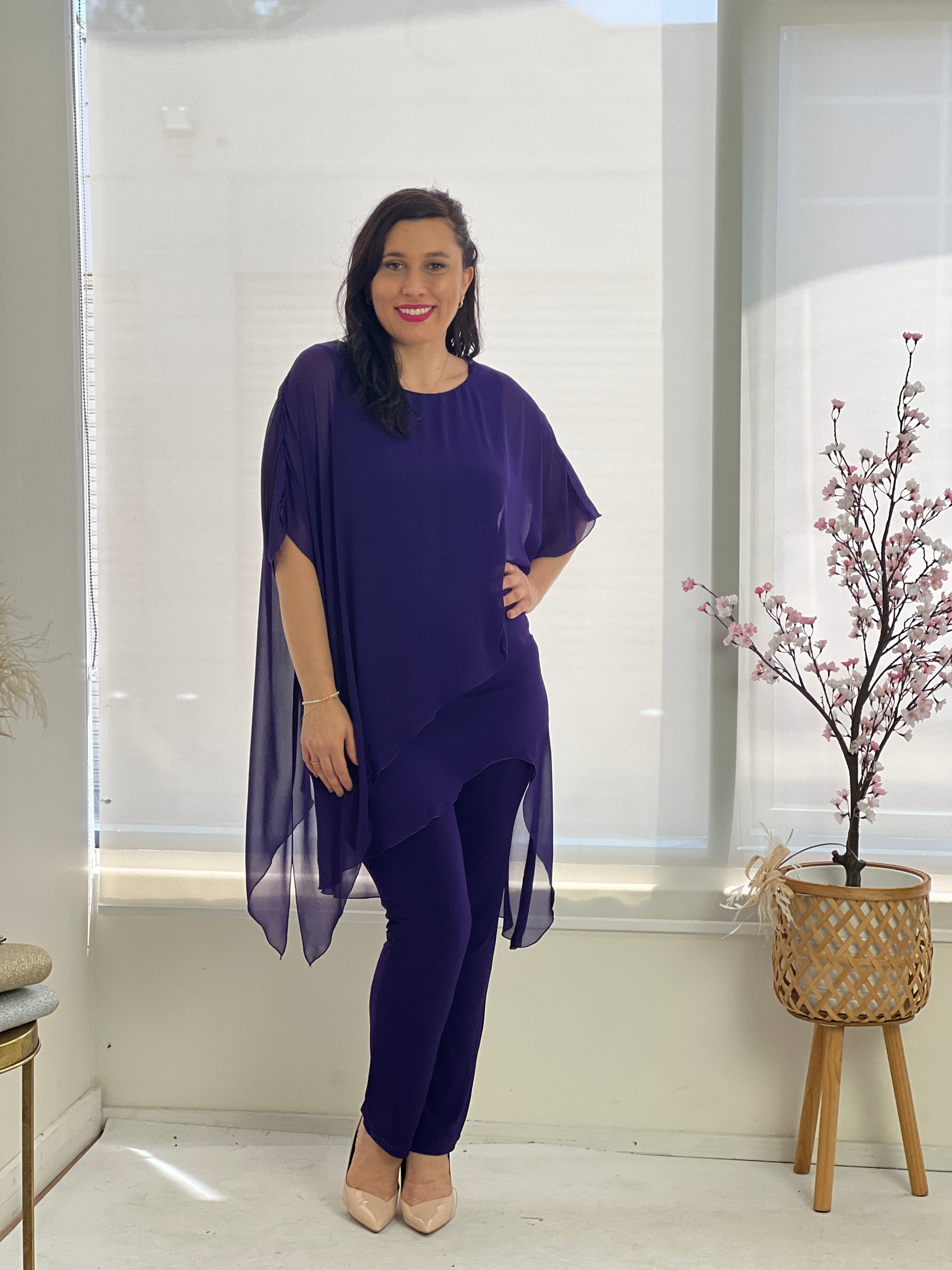 Cara Burgundy Elegant Jumpsuit main image 1
