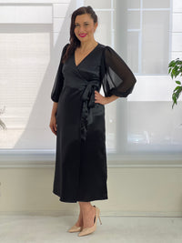 Charlie Black Evening Wrap Dress