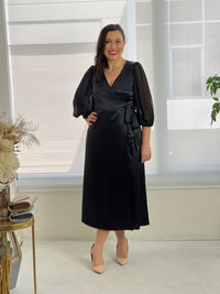 Charlie Black Evening Wrap Dress