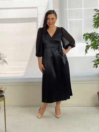 Charlie Black Evening Wrap Dress
