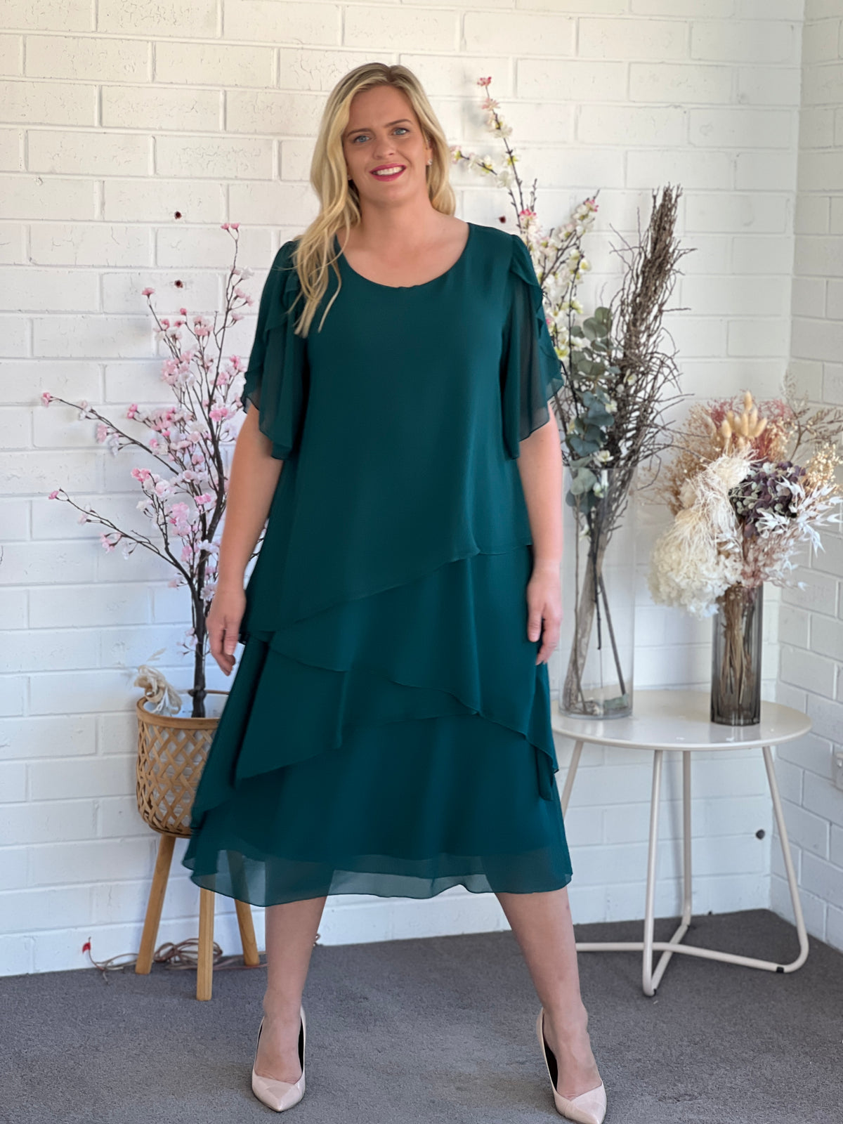 Charlotte Emerald Evening Dress