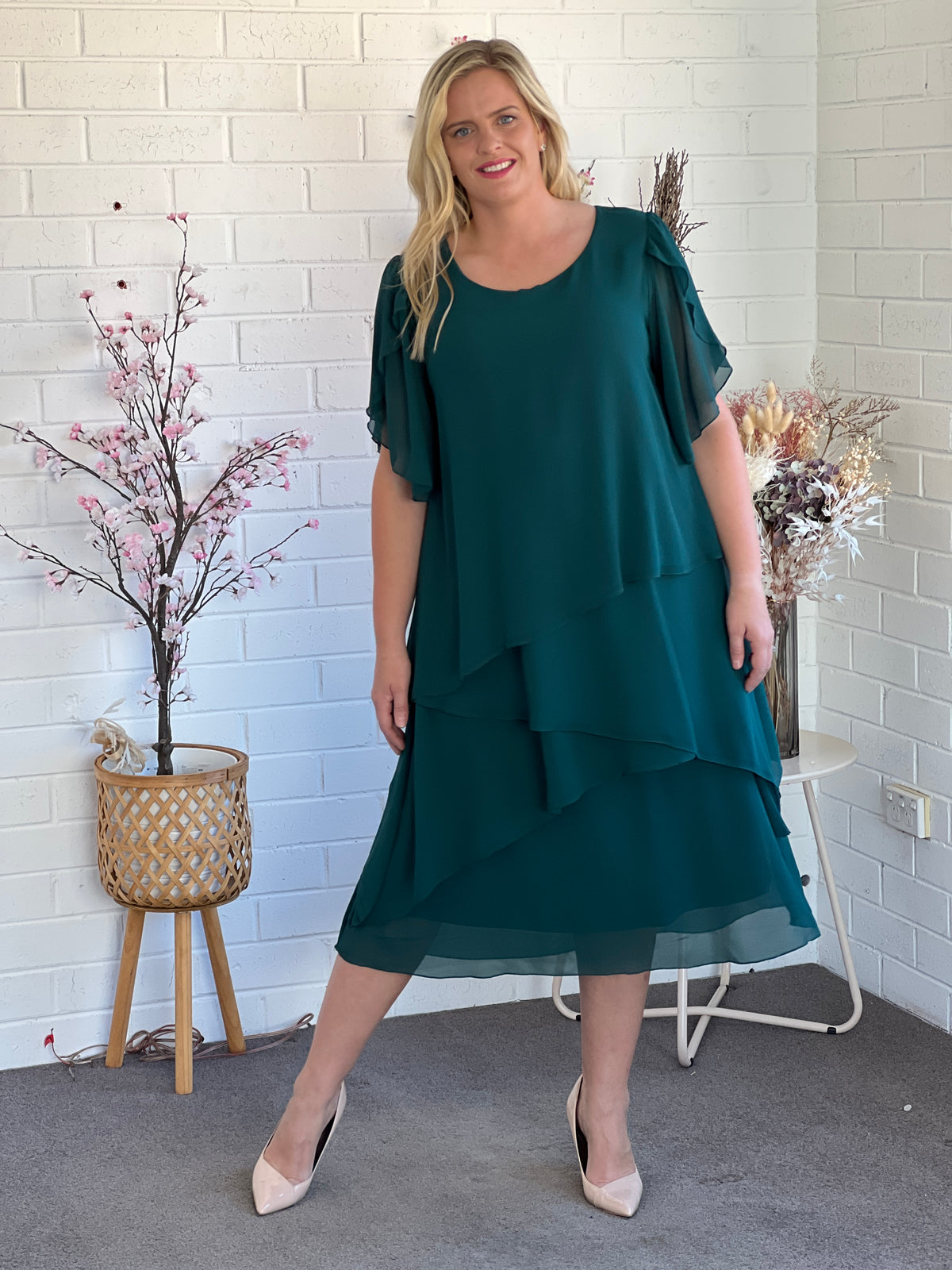 Charlotte Emerald Evening Dress