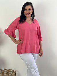Dante Rose Linen Top